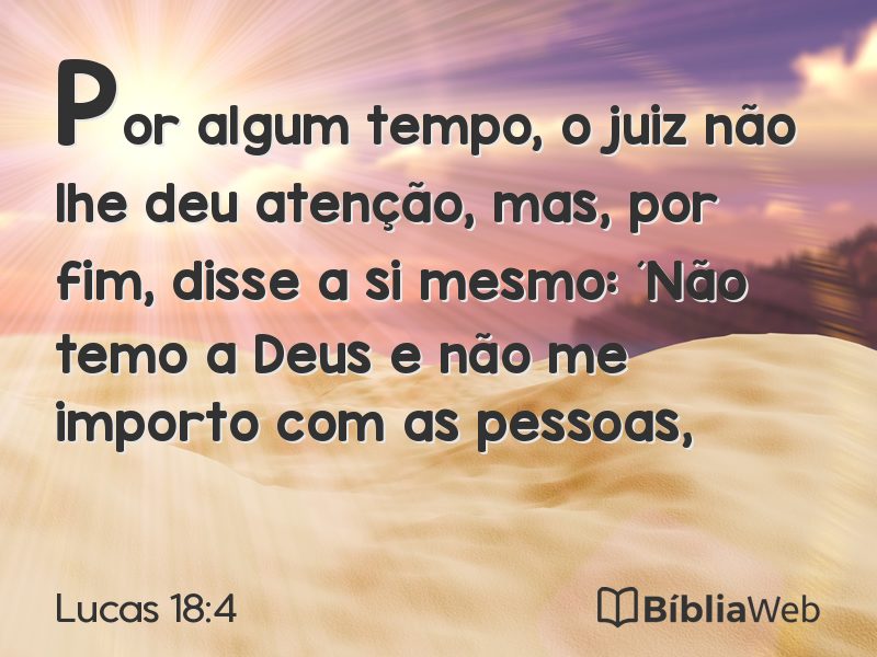 Lucas 18:4 em imagem para compartilhar