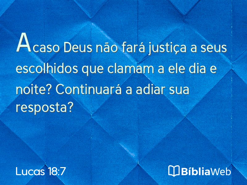 Lucas 18:7 em imagem para compartilhar