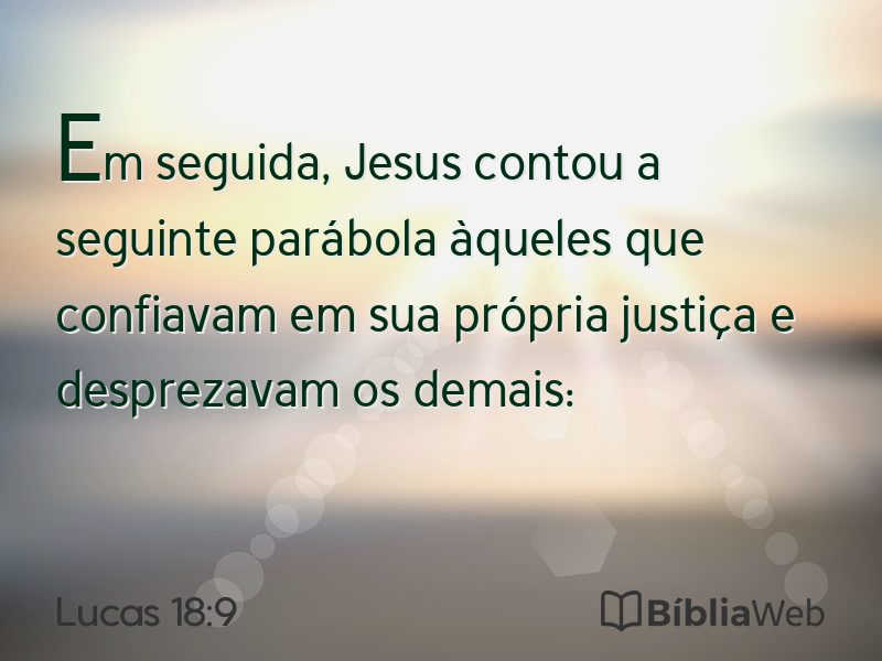 Lucas 18:9 em imagem para compartilhar