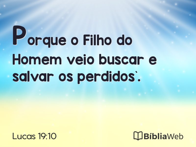 Lucas 19:10 em imagem para compartilhar