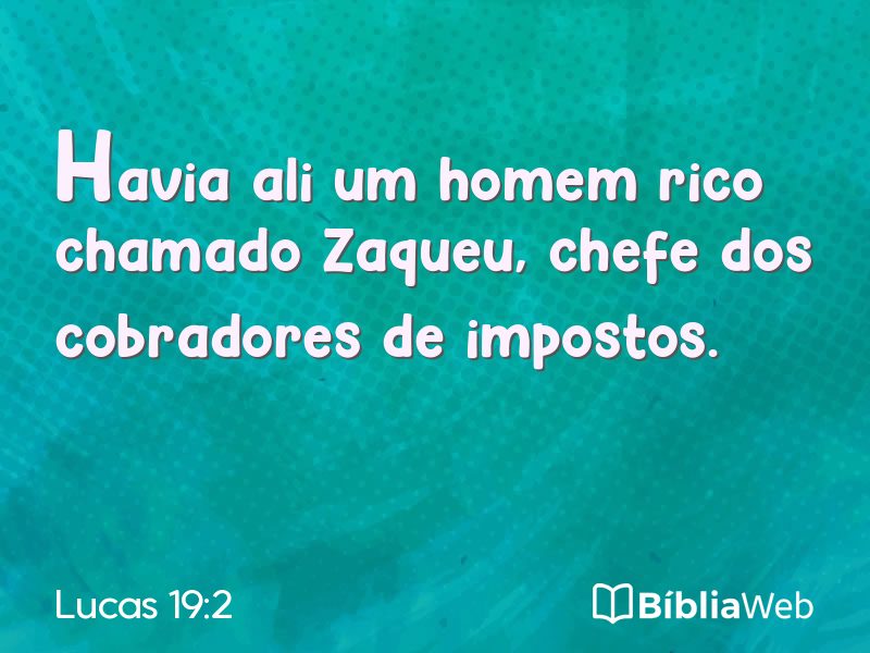 Lucas 19:2 em imagem para compartilhar