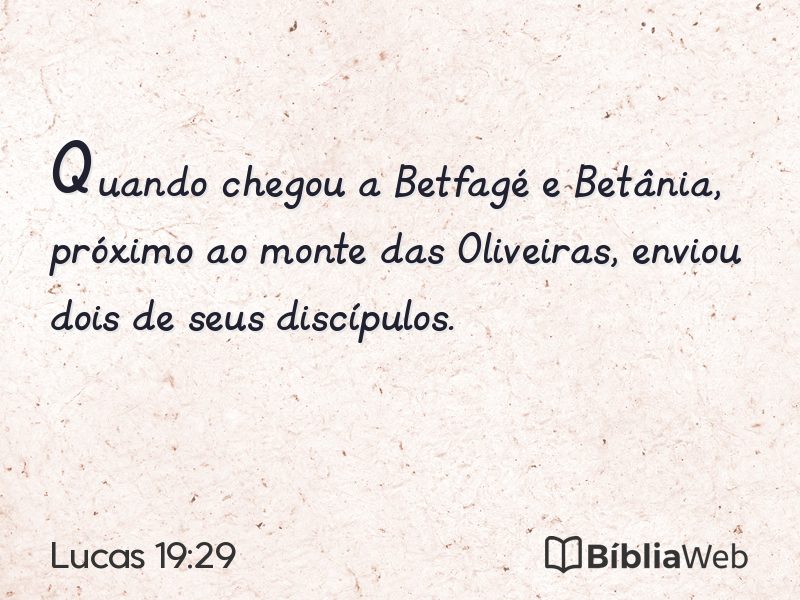 Lucas 19:29 em imagem para compartilhar