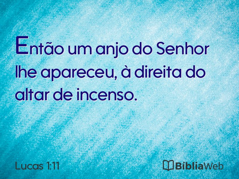 Lucas 1:11 em imagem para compartilhar