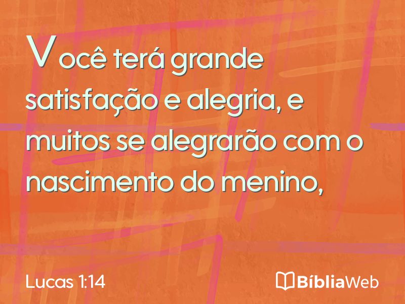 Lucas 1:14 em imagem para compartilhar