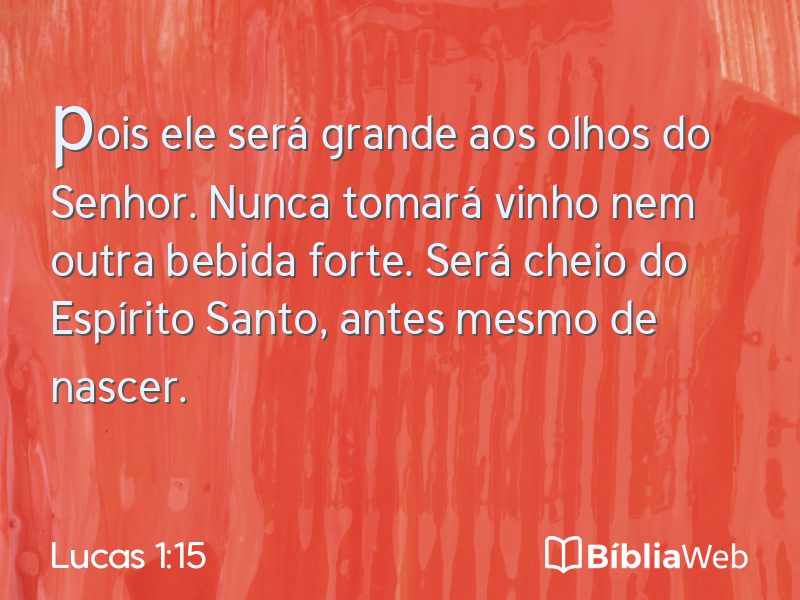 Lucas 1:15 em imagem para compartilhar
