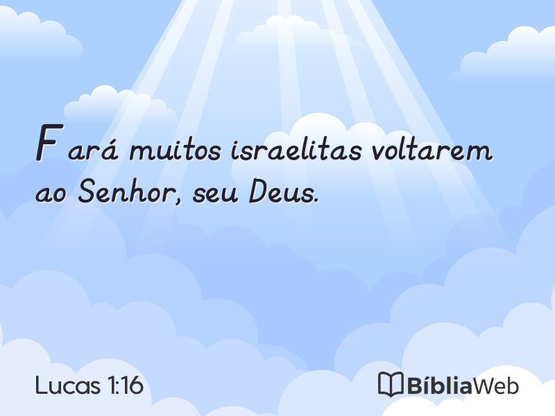 Lucas 1:16 em imagem para compartilhar