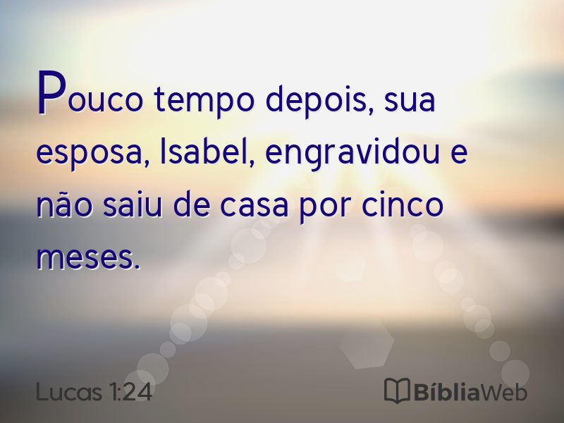 Lucas 1:24 em imagem para compartilhar
