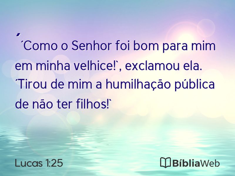Lucas 1:25 em imagem para compartilhar