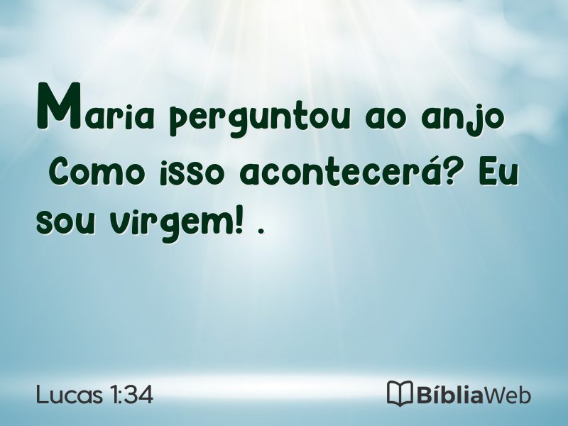 Lucas 1:34 em imagem para compartilhar