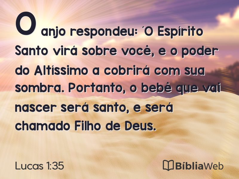 Lucas 1:35 em imagem para compartilhar
