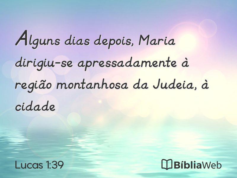 Lucas 1:39 em imagem para compartilhar