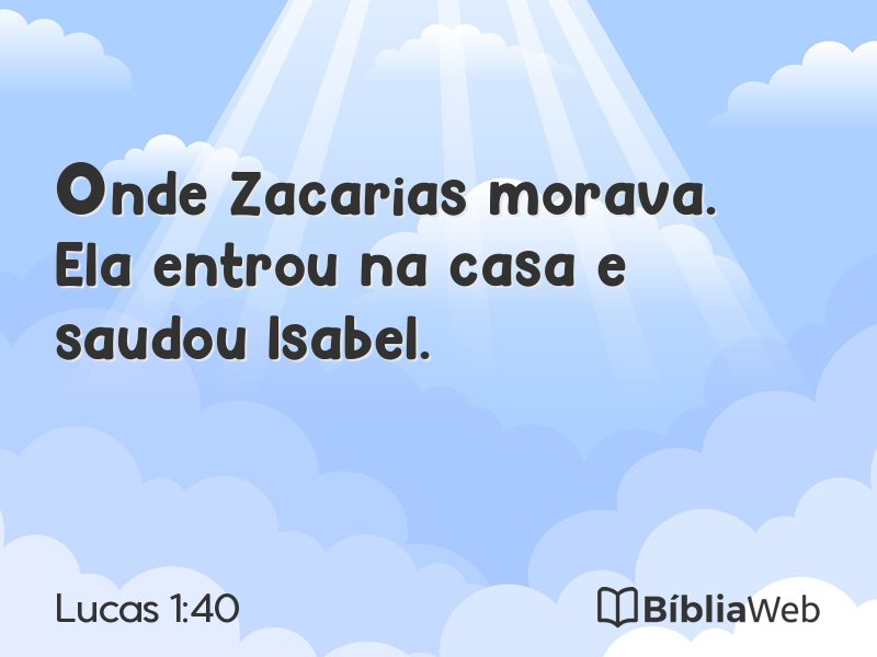 Lucas 1:40 em imagem para compartilhar