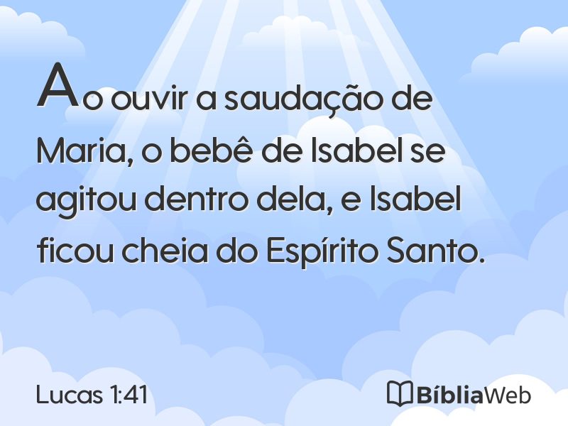 Lucas 1:41 em imagem para compartilhar