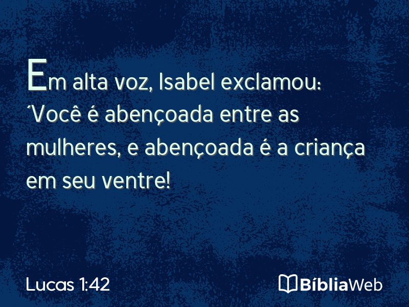 Lucas 1:42 em imagem para compartilhar