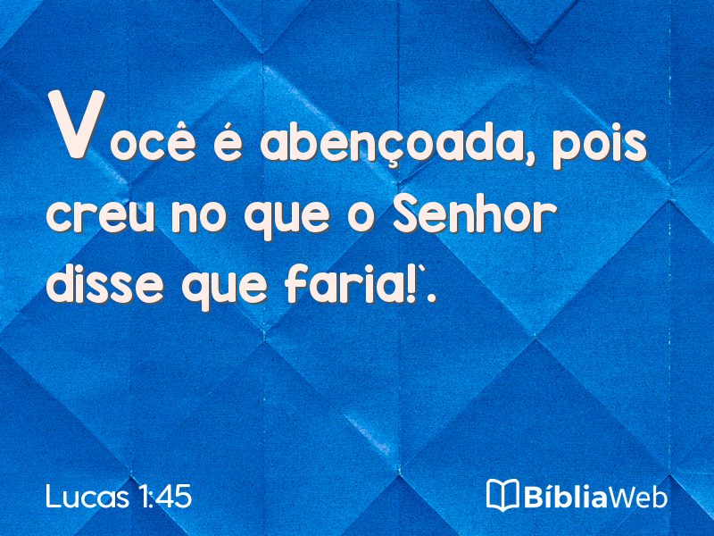 Lucas 1:45 em imagem para compartilhar