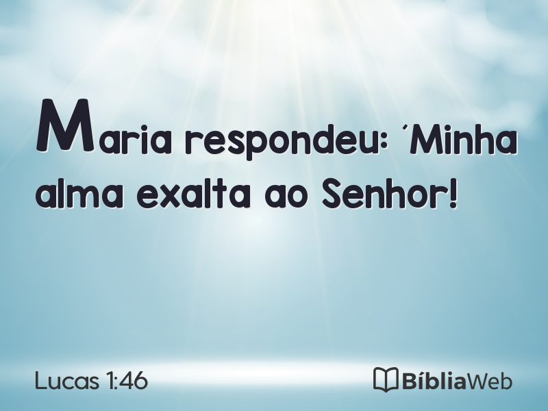 Lucas 1:46 em imagem para compartilhar