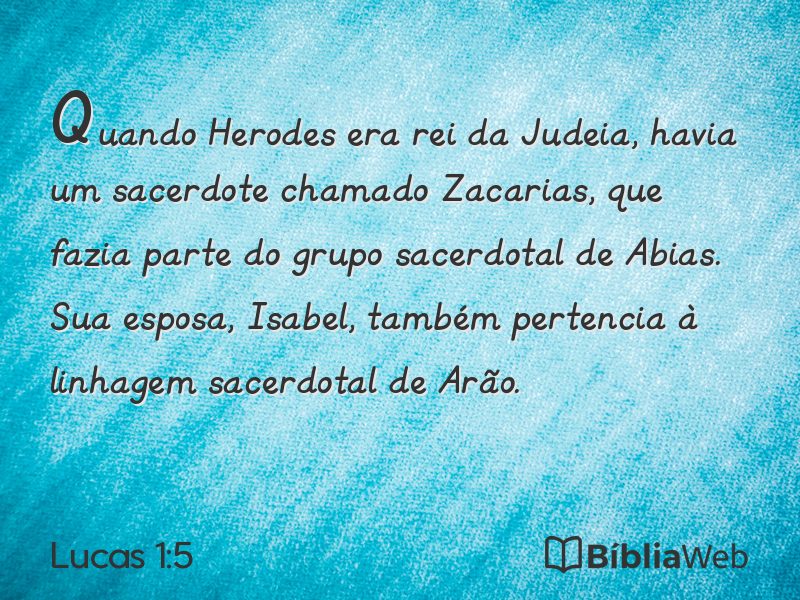 Lucas 1:5 em imagem para compartilhar