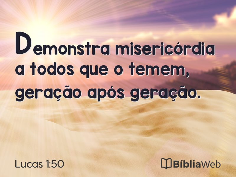 Lucas 1:50 em imagem para compartilhar