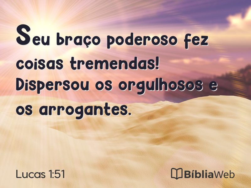 Lucas 1:51 em imagem para compartilhar