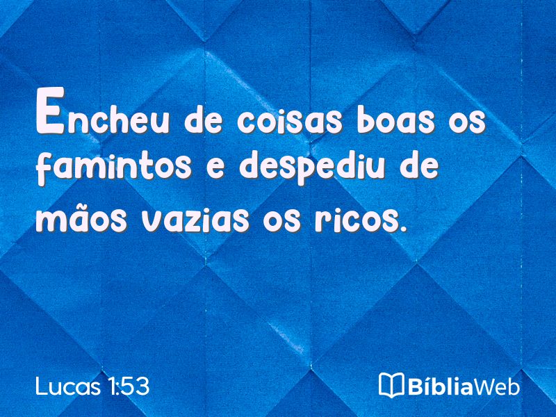 Lucas 1:53 em imagem para compartilhar