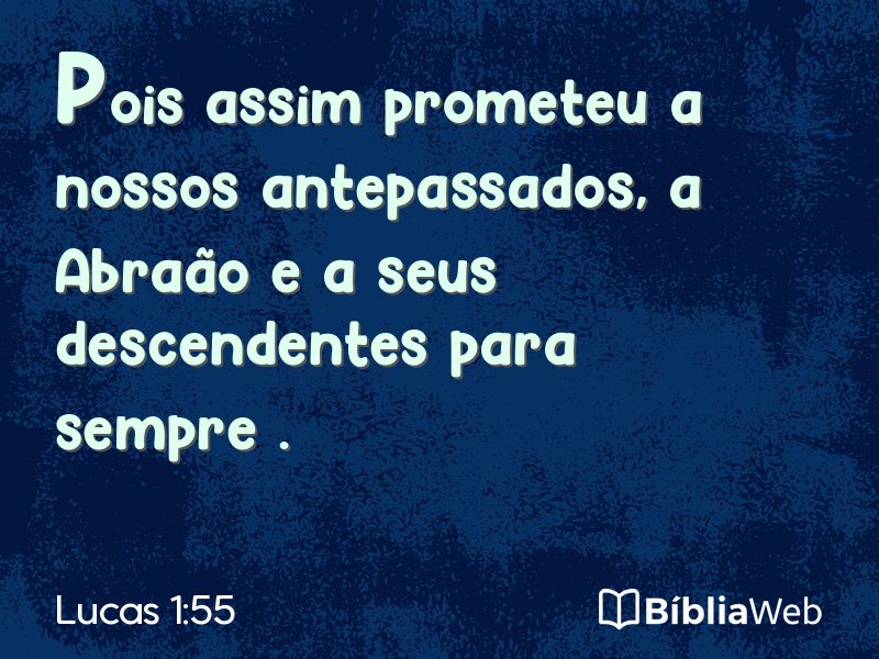 Lucas 1:55 em imagem para compartilhar