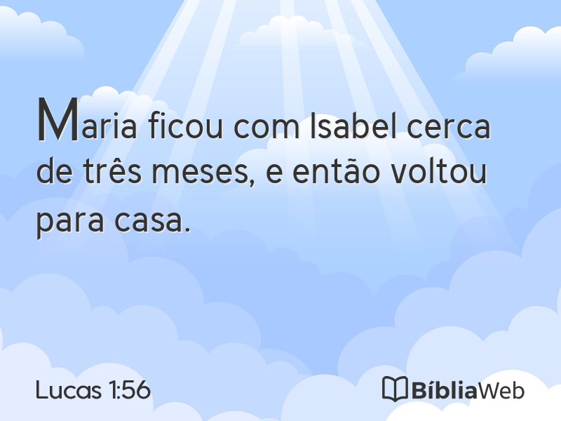 Lucas 1:56 em imagem para compartilhar