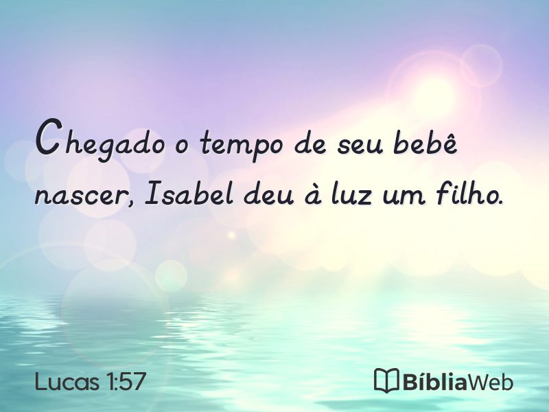 Lucas 1:57 em imagem para compartilhar
