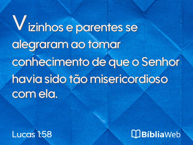 Lucas 1:58 em imagem para compartilhar