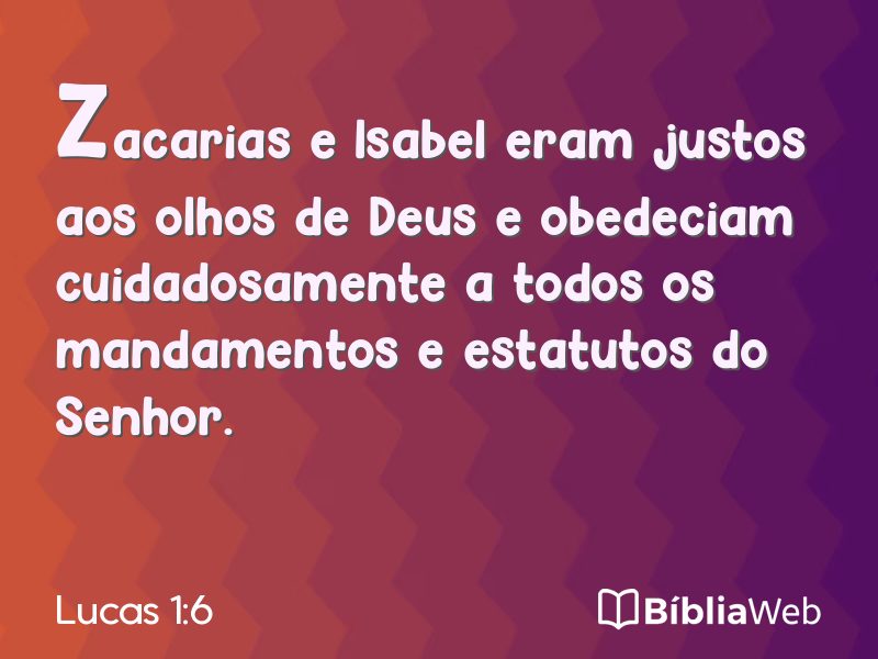 Lucas 1:6 em imagem para compartilhar
