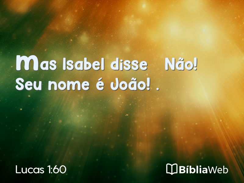 Lucas 1:60 em imagem para compartilhar