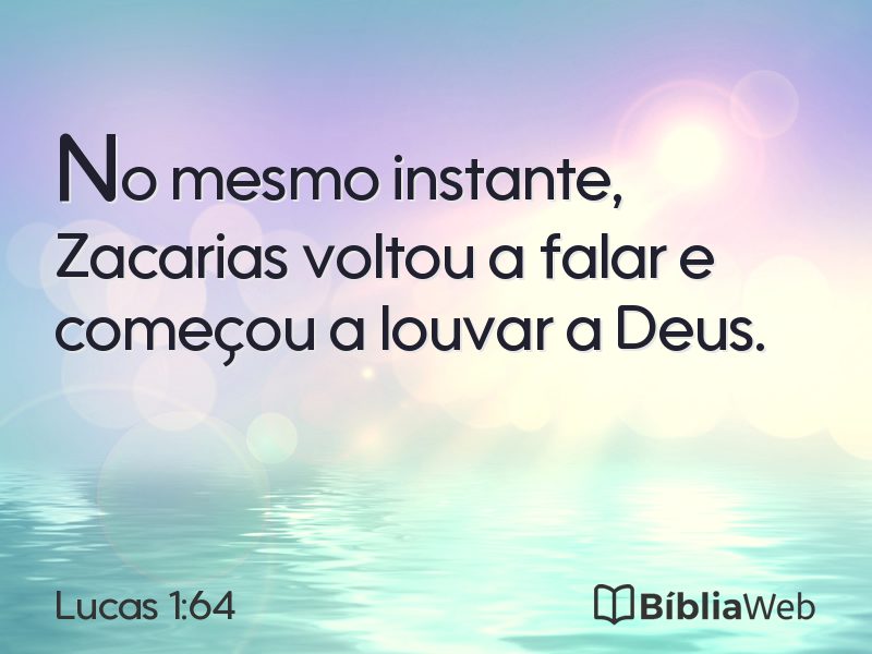 Lucas 1:64 em imagem para compartilhar