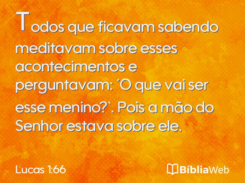 Lucas 1:66 em imagem para compartilhar