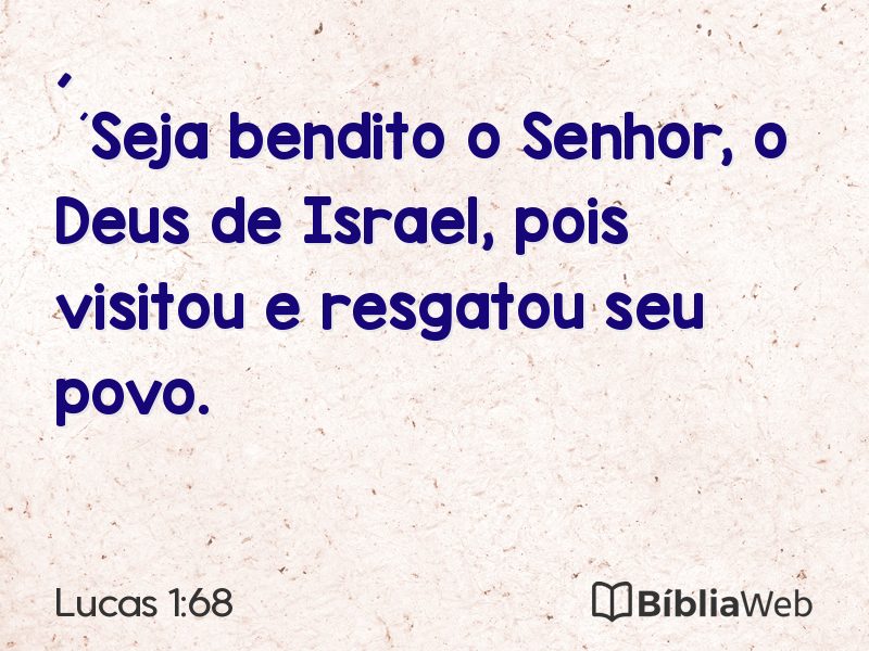 Lucas 1:68 em imagem para compartilhar