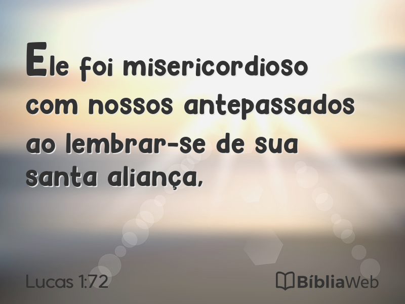 Lucas 1:72 em imagem para compartilhar