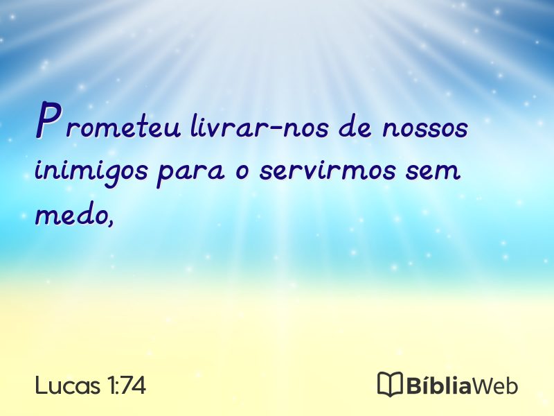 Lucas 1:74 em imagem para compartilhar