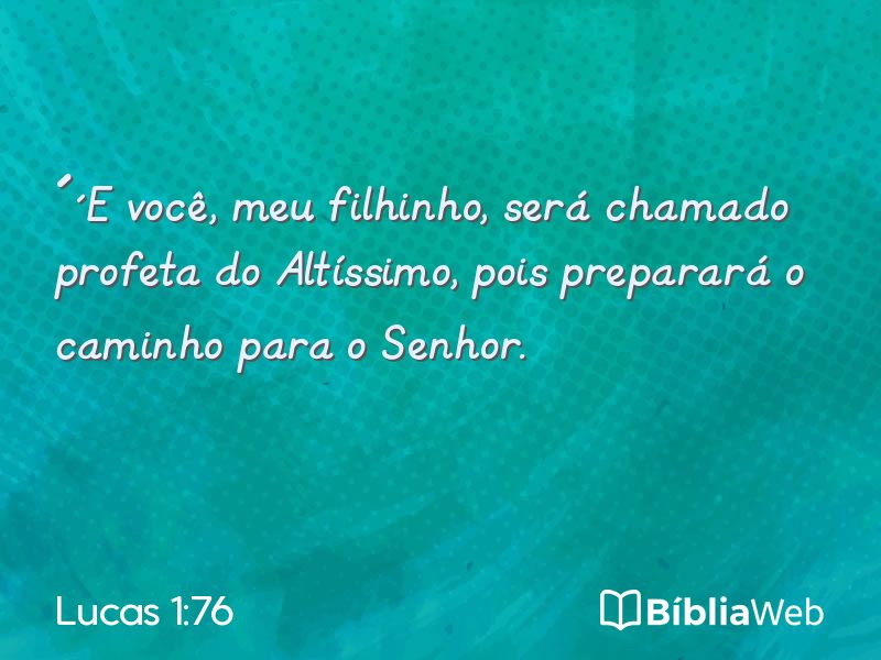Lucas 1:76 em imagem para compartilhar