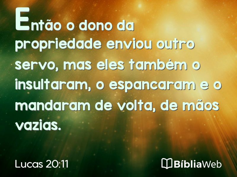 Lucas 20:11 em imagem para compartilhar