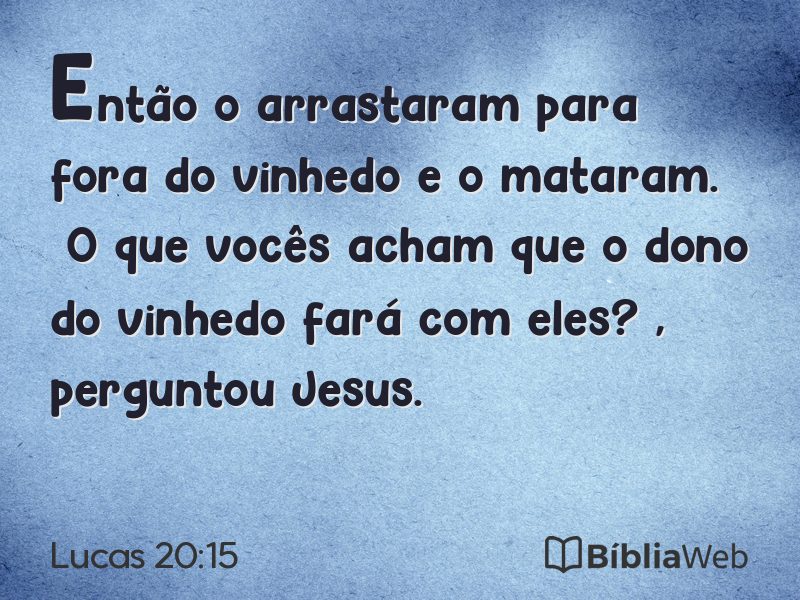 Lucas 20:15 em imagem para compartilhar