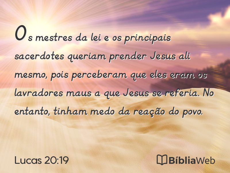 Lucas 20:19 em imagem para compartilhar