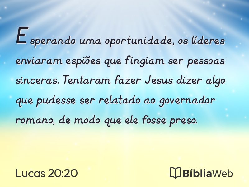 Lucas 20:20 em imagem para compartilhar