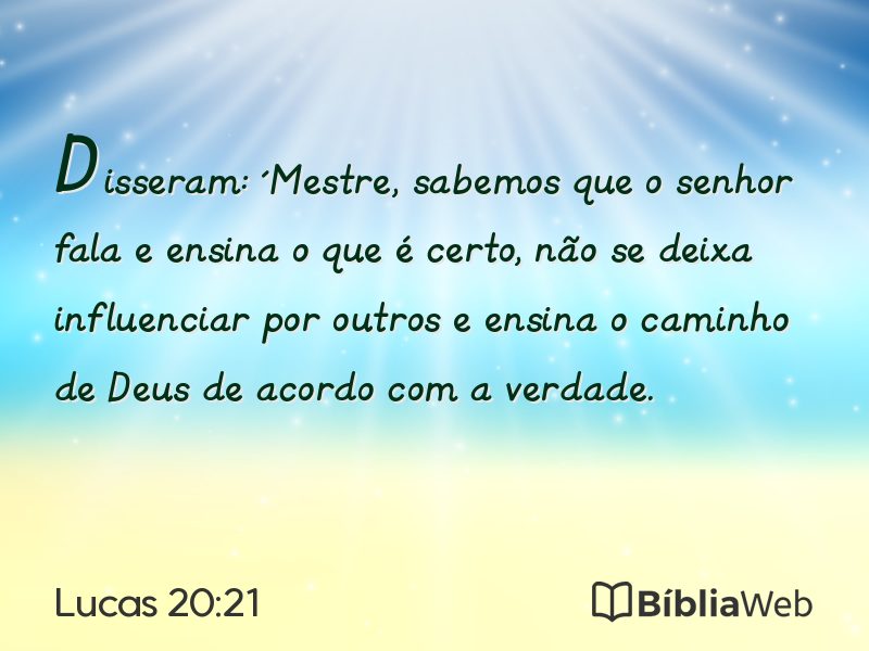Lucas 20:21 em imagem para compartilhar