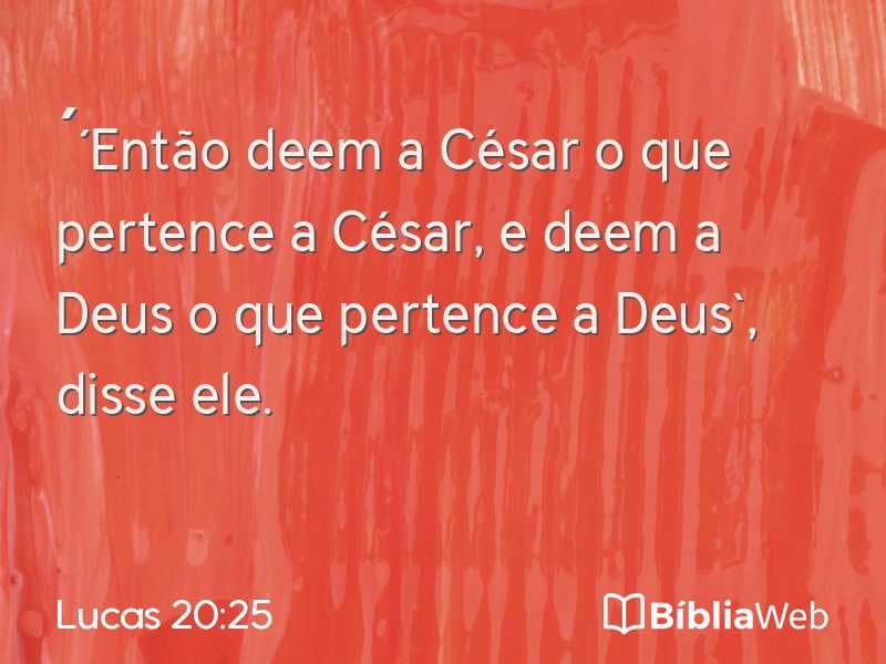 Lucas 20:25 em imagem para compartilhar