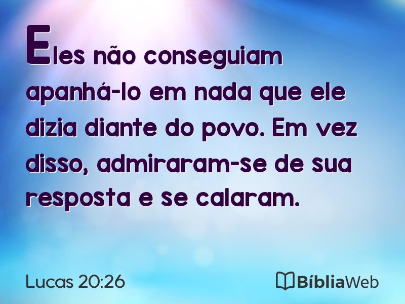 Lucas 20:26 em imagem para compartilhar