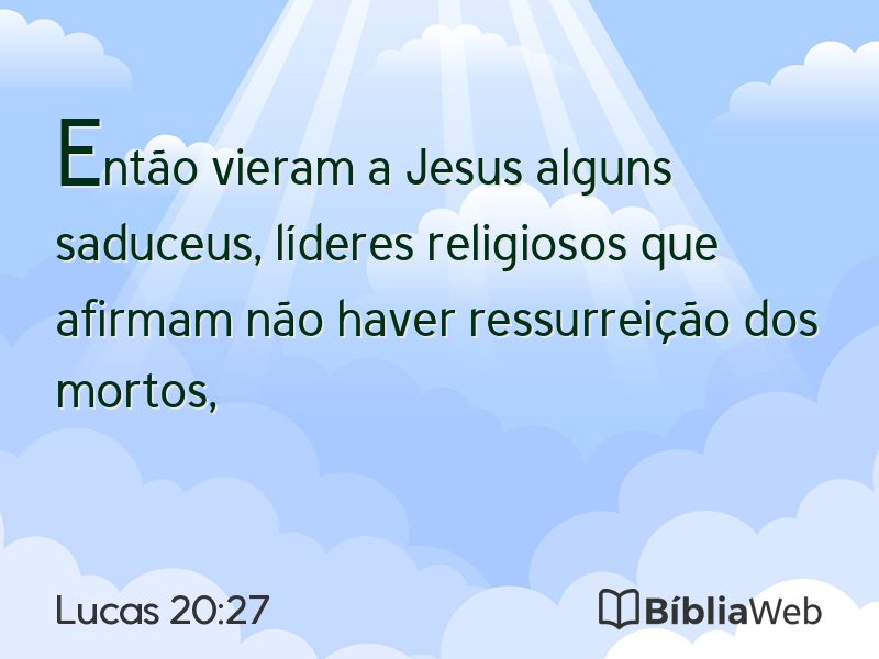 Lucas 20:27 em imagem para compartilhar