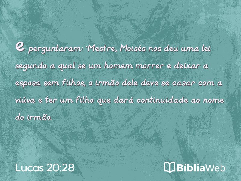Lucas 20:28 em imagem para compartilhar