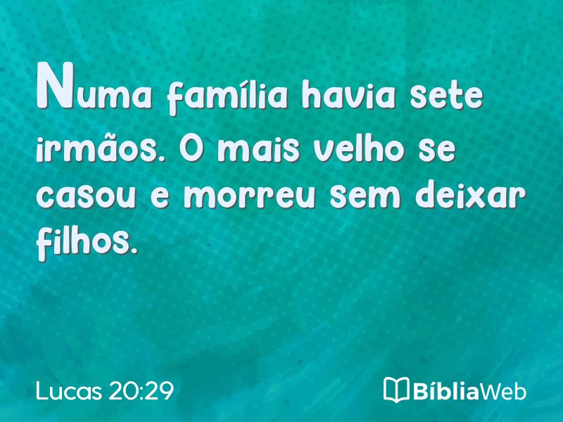 Lucas 20:29 em imagem para compartilhar