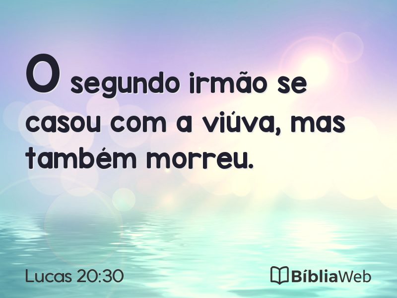 Lucas 20:30 em imagem para compartilhar