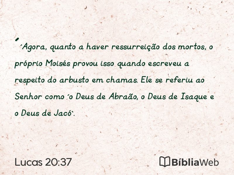 Lucas 20:37 em imagem para compartilhar