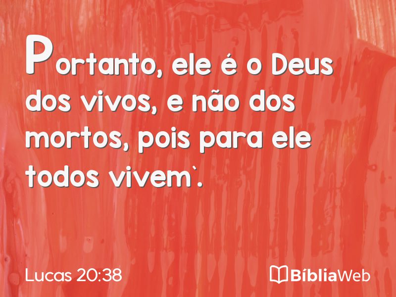Lucas 20:38 em imagem para compartilhar