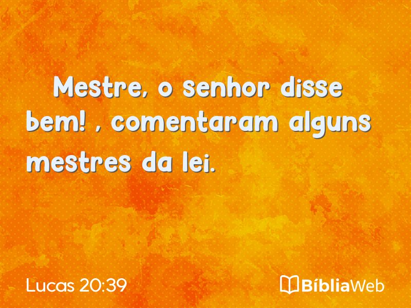 Lucas 20:39 em imagem para compartilhar
